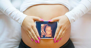 Bebê na barriga tranquilo